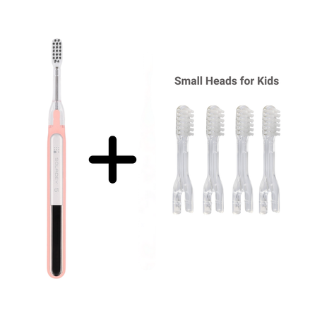 Kids Toothbrush + 4 Replacement Heads | No Toothpaste Needed | SOLADEY